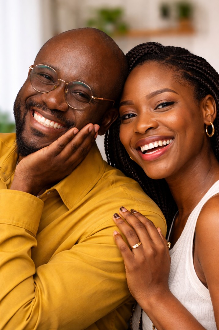 Joyful couple embracing — the moment everything changed