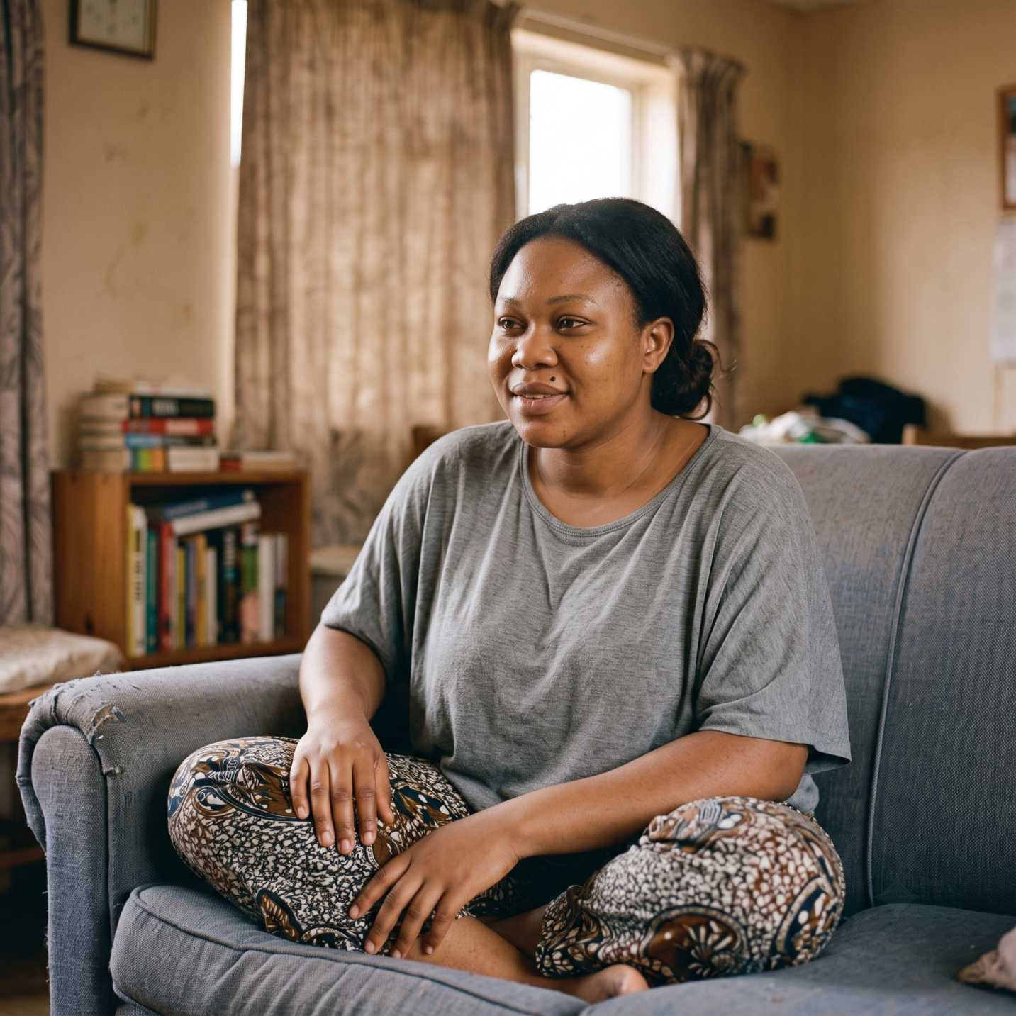 Adaeze relaxed at home